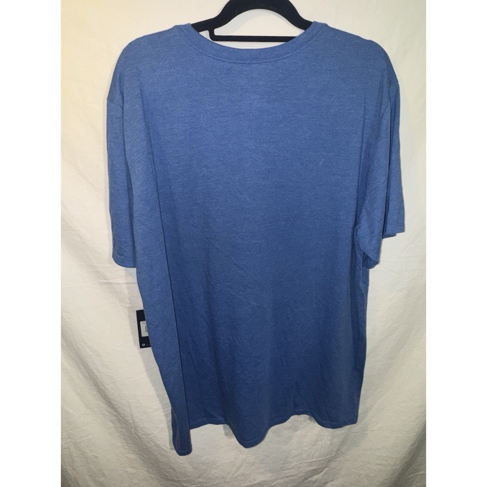 Nike Shirt Mens XXL Blue Short Sleeve Big Logo Tee Fading Nike Design T-Shirt - Picture 2 of 3